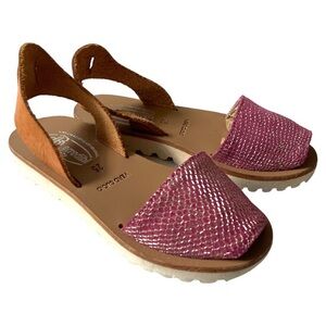 Salentino Erredibi Sandals AVARCA Leather Made In Italy Italian Pink Handmade